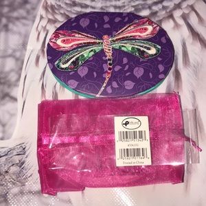 🦉Dragonfly Compact Mirror With Organza Bag